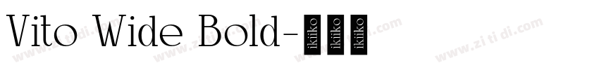 Vito Wide Bold字体转换
